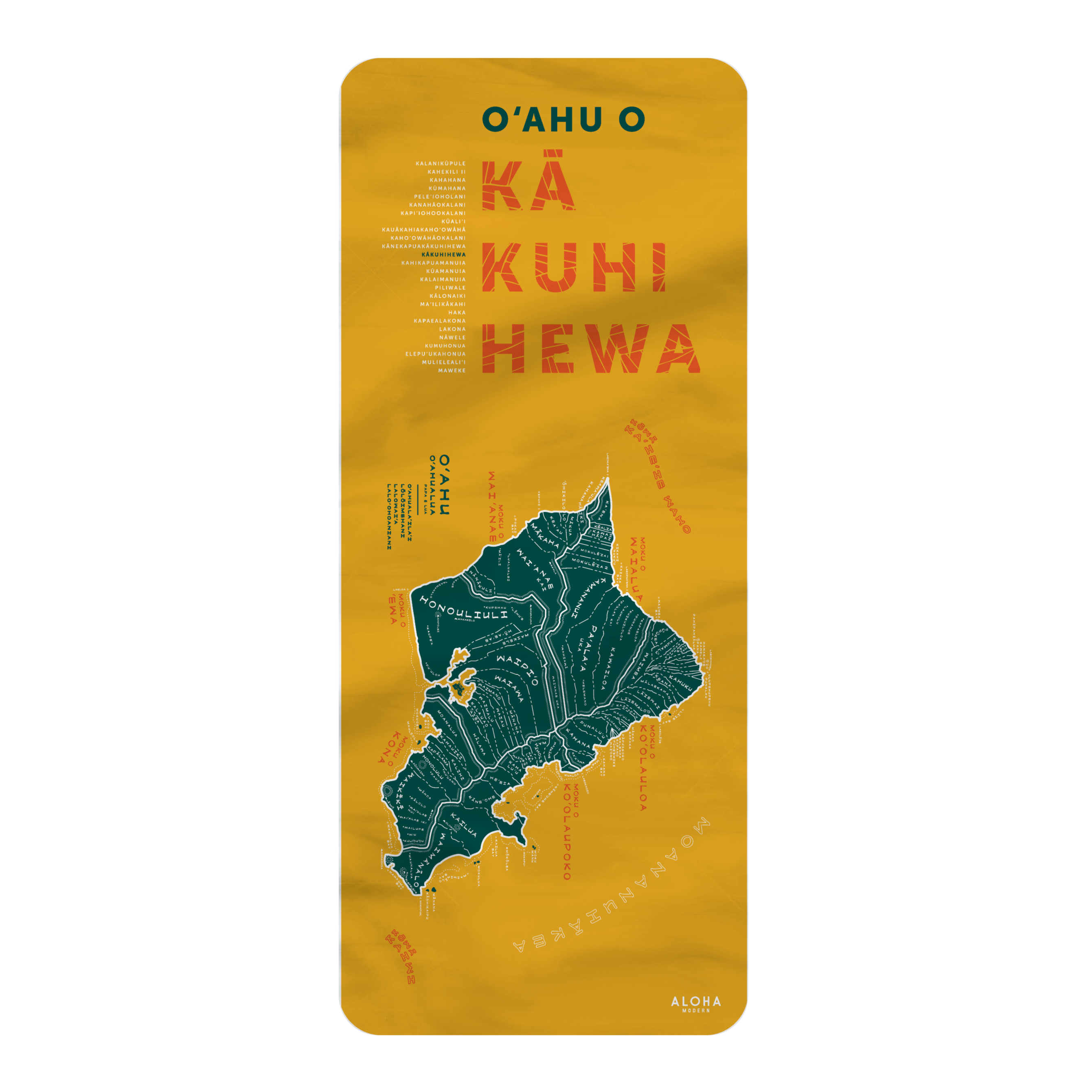 Oʻahu Ahupuaʻa Towel